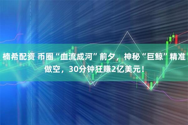 楠希配资 币圈“血流成河”前夕，神秘“巨鲸”精准做空，30分钟狂赚2亿美元！